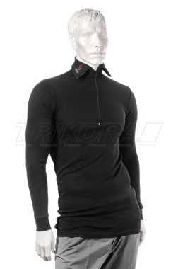 Rollkragen-Pullover/Sweatshirt mit Stickerei am Kragen