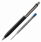 Kugelschreiber Metallgehäuse schwarz-verchromt
