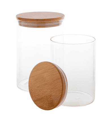 Einmachglas mit Bambusdeckel