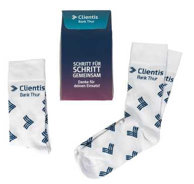 Businesssocken in Beutelschachtel
