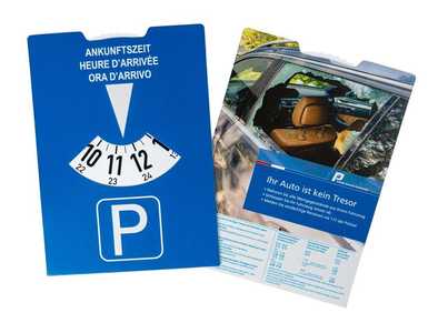 Parkscheibe aus Recylingkarton