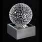 Kristallglas-Golfball TRIKORA auf LED-Sockel