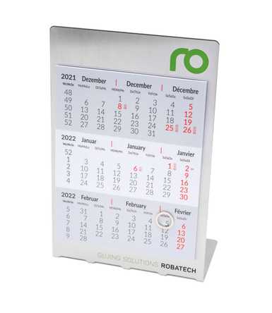Metall Tischkalender 3 Monate