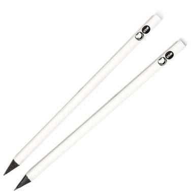 Bleistift weiss mit schwarzer Spitze