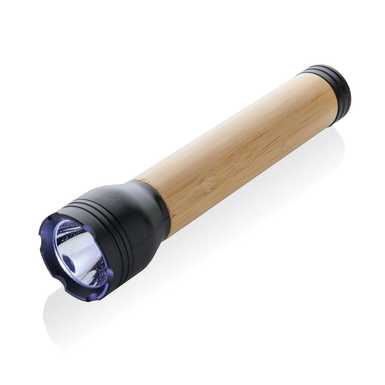 Taschenlampe aus Bambus und Kunststoff
