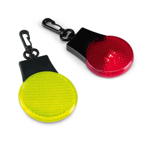 Reflektorblinklicht bedruckt mit Karabinerhaken