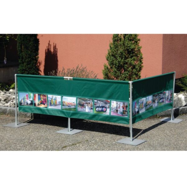 Absperrungen/Signalisationen mit Werbedruck bespannt. Trikora