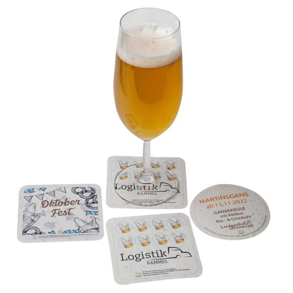 Bierdeckel Samenpapier Trikora