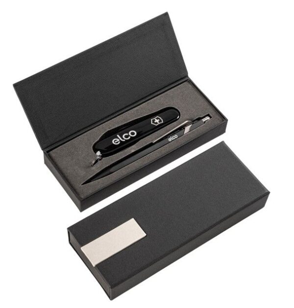 Geschenkset Caran d'Ache 849 / Victorinox Messer Spartan Trikora