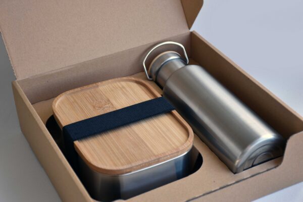 Geschenkset Edelstahlflasche und Lunchbox Trikora