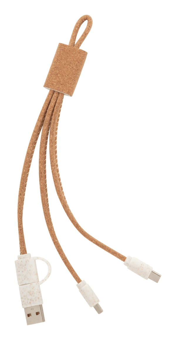 Ladekabel aus Naturkork mit Druck Trikora