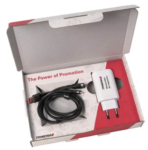 Ladekabel und Netzstecker als Geschenkset  Trikora