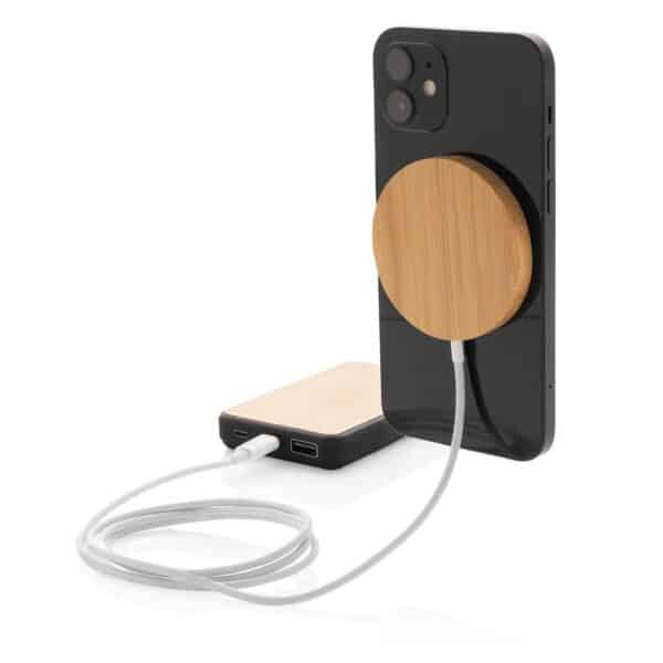 Magnetischer Wireless Charger aus Bambus  Trikora