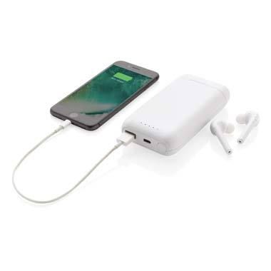 Ohrhörer mit 5.000 mAh Powerbank Trikora