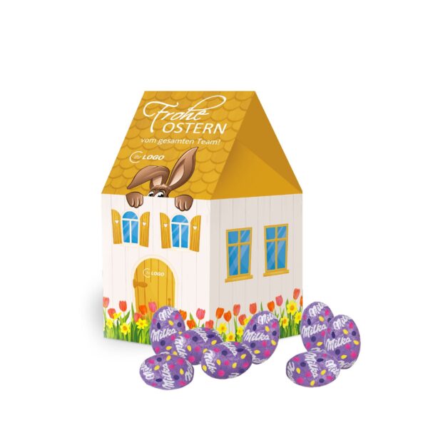 Osterhaus mit Milka Eier Trikora