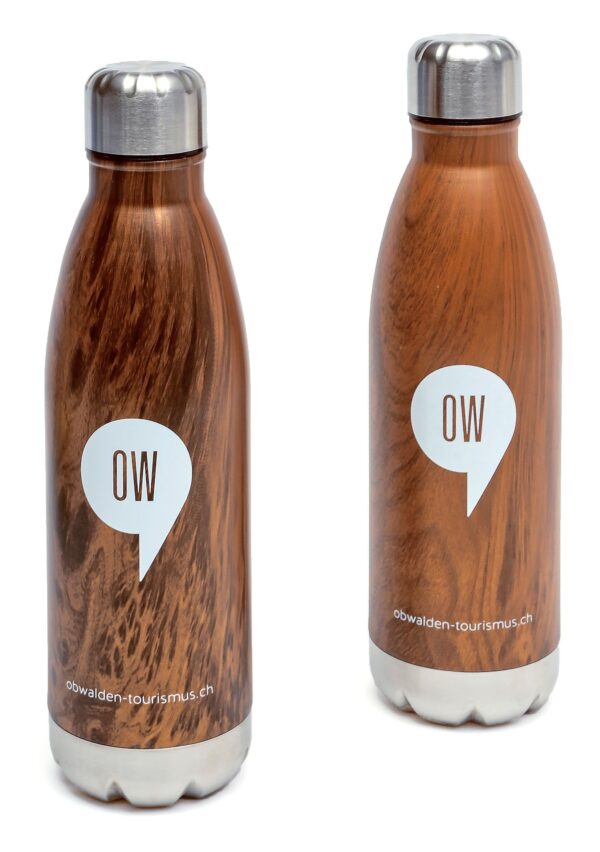 Wasserflasche Holzoptik Trikora