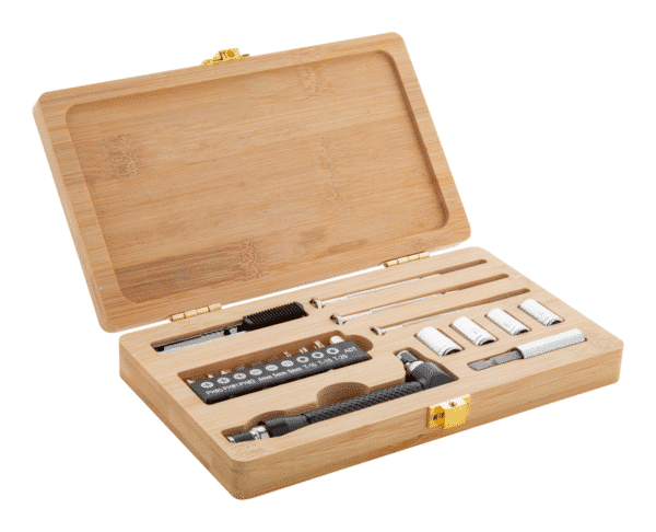 Werkzeugset in Bambusschachtel Trikora