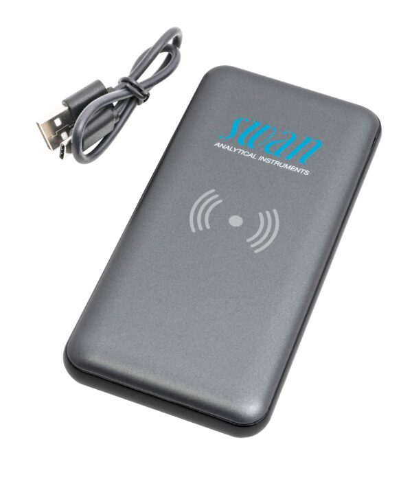 Wireless Powerbank mit Logo bedruckt Trikora
