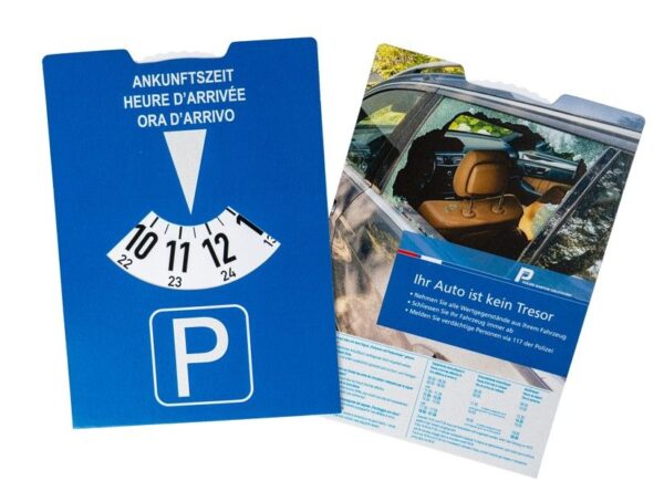 Parkscheibe aus Recyclingkarton
