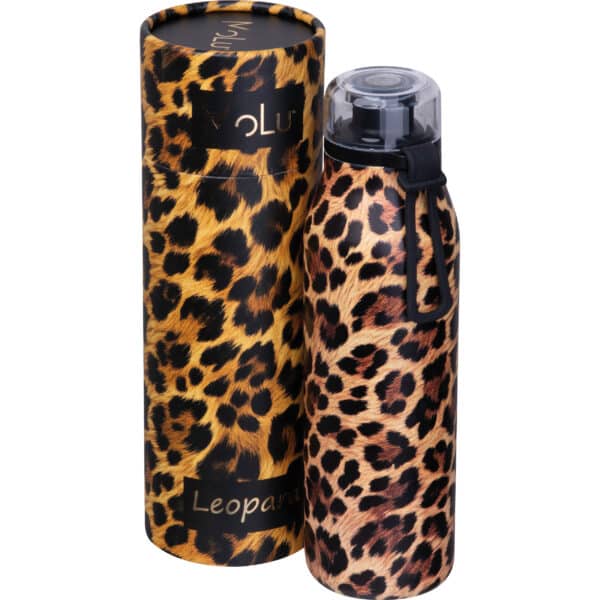 Trinkflasche im Leopardenlook